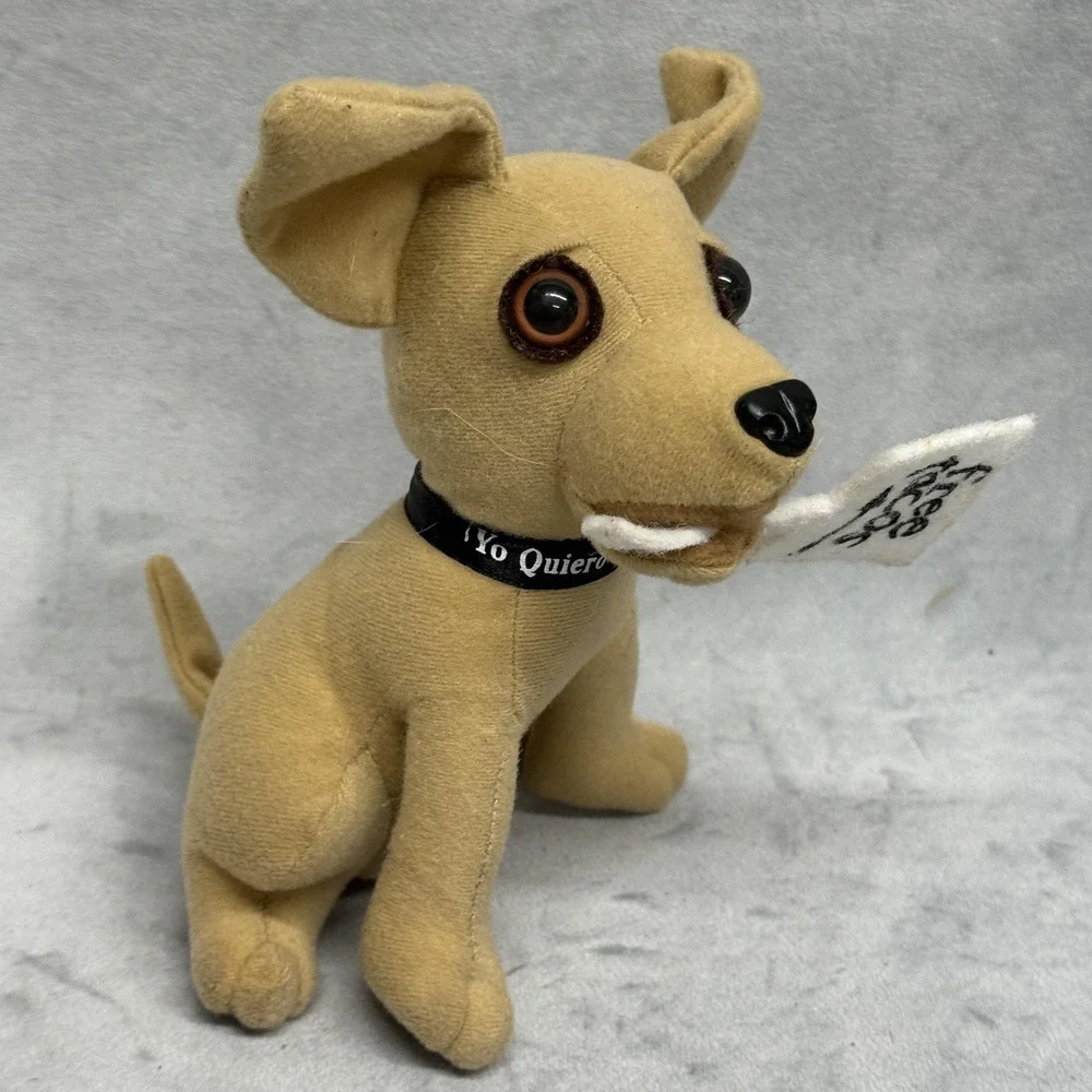 Vintage Taco Bell Chihuahua Talking Plush Stuffed Toy Free Tacos Sign Small‎